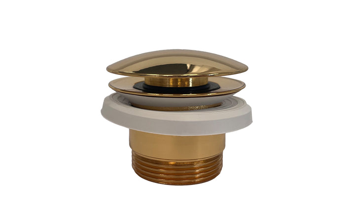 Euroclicker 3 Bathtub Drain (Polished Gold) Full Assembly