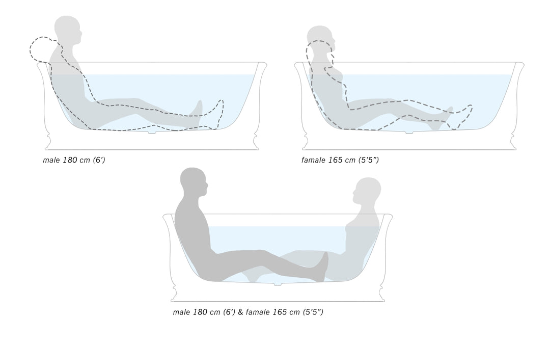 Aquatica Aphrodite-Black Freestanding Solid Surface Bathtub