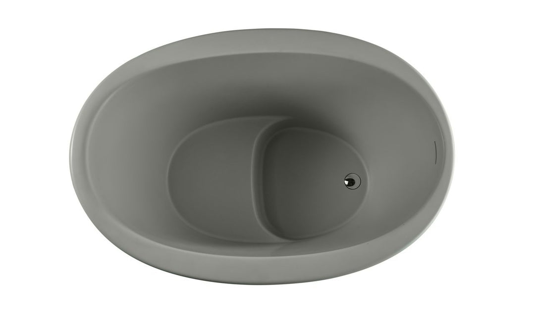 True Ofuro Concrete Freestanding Solid Surface Bathtub