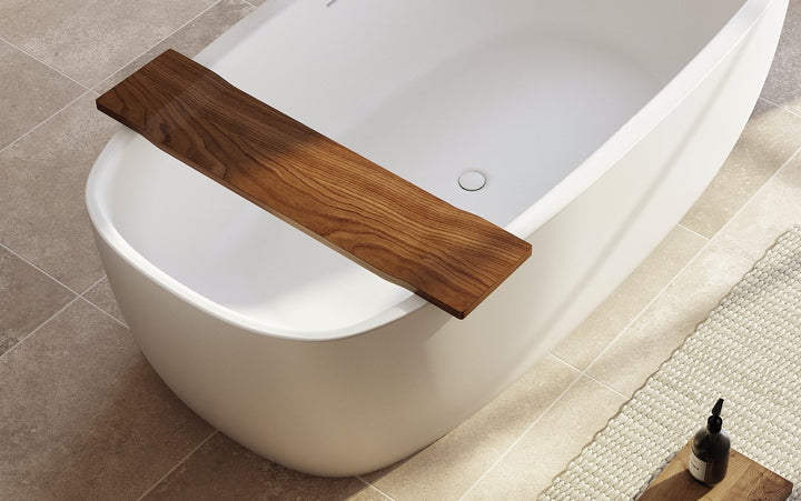 Aquatica Coletta White Freestanding Solid Surface Bathtub