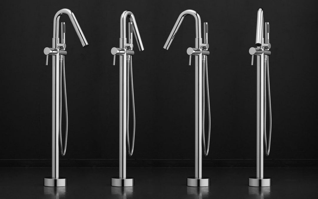 Colonna-120 Floor Mounted Tub Filler – Chrome
