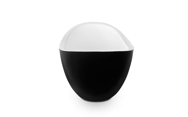 Lillian Black-White Freestanding Solid Surface Bathtub
