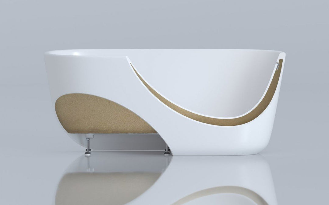True Ofuro Mini Freestanding Solid Surface Bathtub
