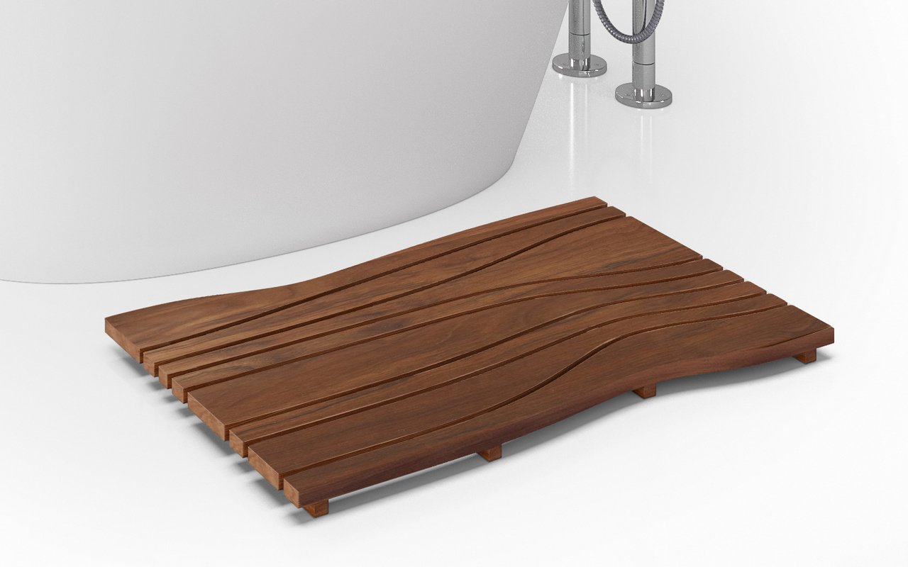ᐈ 【Aquatica Universal 33.5 Waterproof Iroko Wood Bath Shower
