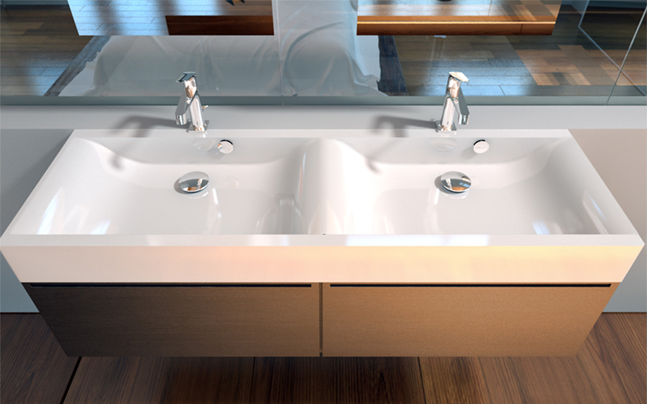 Aquatica Maria Double Stone Bathroom Sink