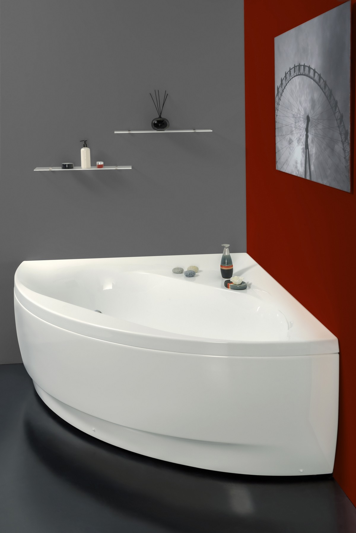 Aquatica OliviaWht Small Corner Acrylic Bathtub