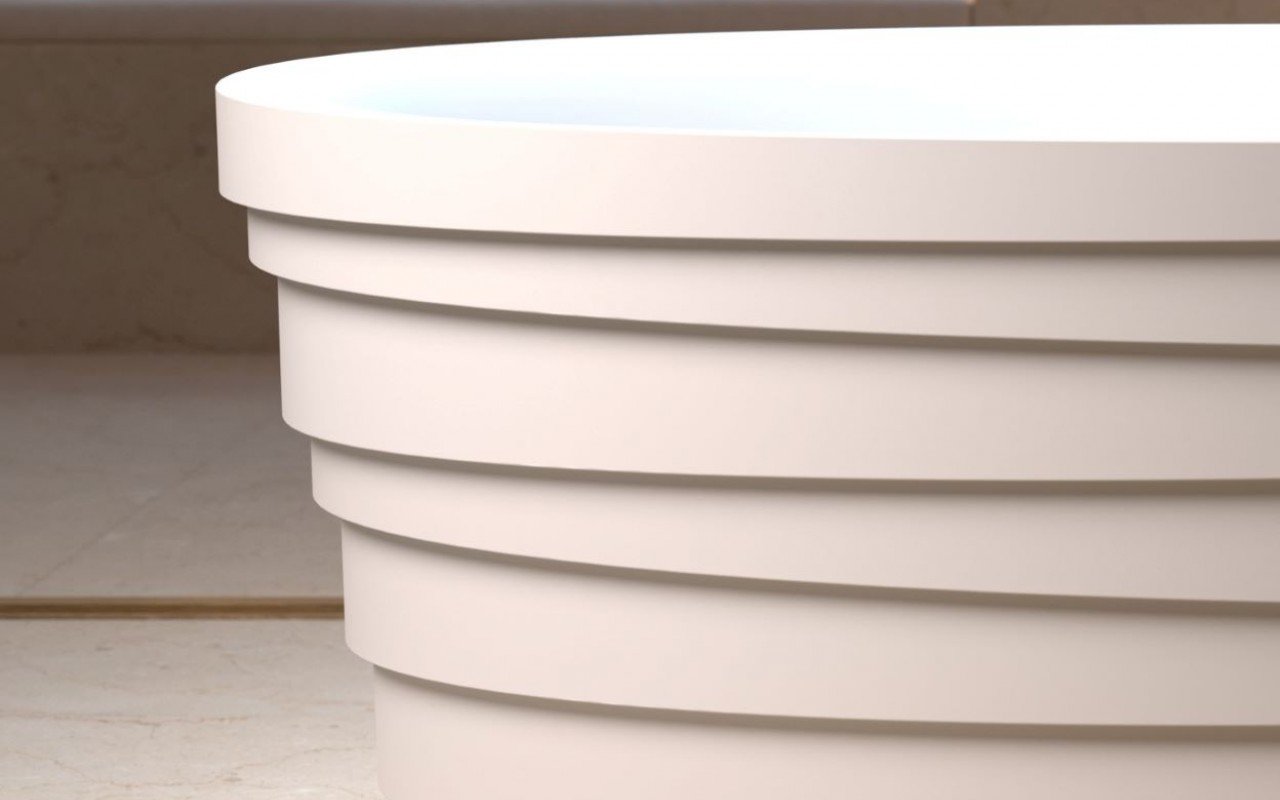 Aquatica Dune White Freestanding Solid Surface Bathtub